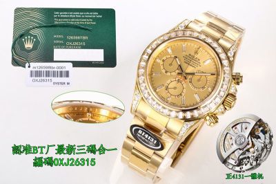 BT Factory Rolex Daytona Dandong 4131 Movement Rose Gold/Gold/Silver Strap MOP Dial Watch